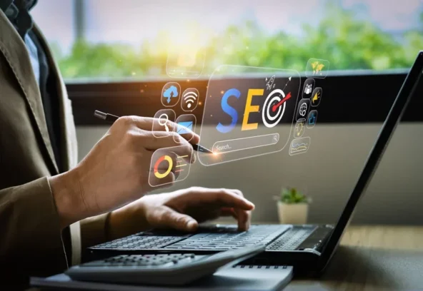 Man-pointing-at-a-virtual-screen-with-the-word-SEO Man-pointing-at-a-virtual-screen-with-the-word-SEO